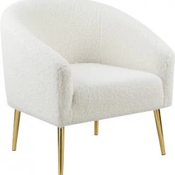 Meridian Furniture Barlow Faux Fur Chair Living Room