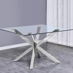 Best Quality Kyle Square Glass Dining Table 48"