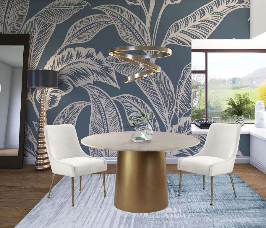 Meridian Furniture Dining Room Owen Velvet Dining Chair Se Of 2