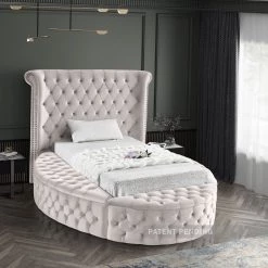 Meridian Furniture Luxus Round Velvet Bed