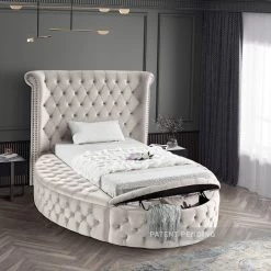 Meridian Furniture Luxus Round Velvet Bed