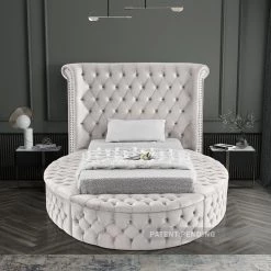 Meridian Furniture Luxus Round Velvet Bed