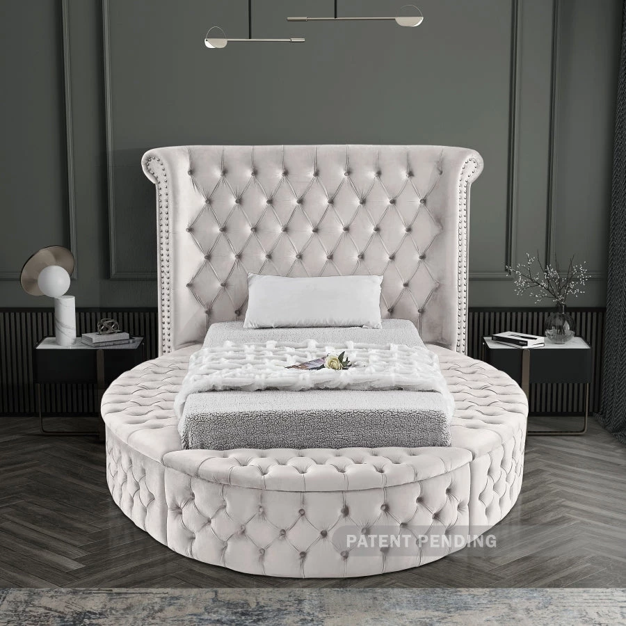 Meridian Furniture Luxus Round Velvet Bed