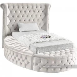 Meridian Furniture Luxus Round Velvet Bed