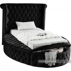 Meridian Furniture Luxus Round Velvet Bed