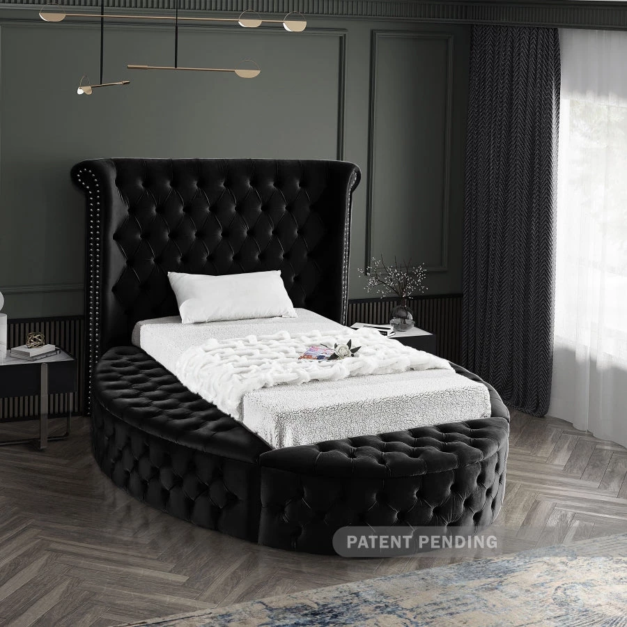 Meridian Furniture Luxus Round Velvet Bed