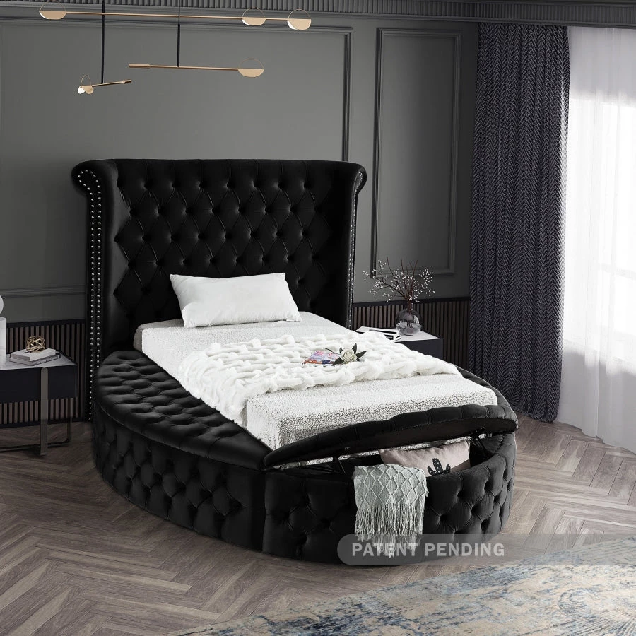 Meridian Furniture Luxus Round Velvet Bed