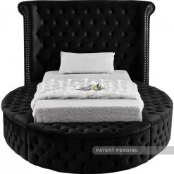 Meridian Furniture Luxus Round Velvet Bed