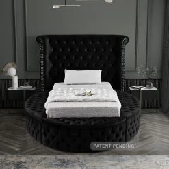 Meridian Furniture Luxus Round Velvet Bed