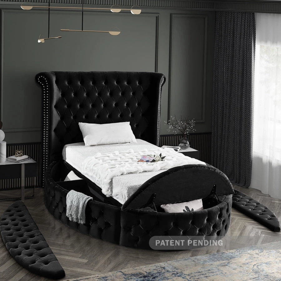 Meridian Furniture Luxus Round Velvet Bed