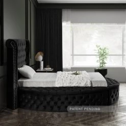 Meridian Furniture Luxus Round Velvet Bed