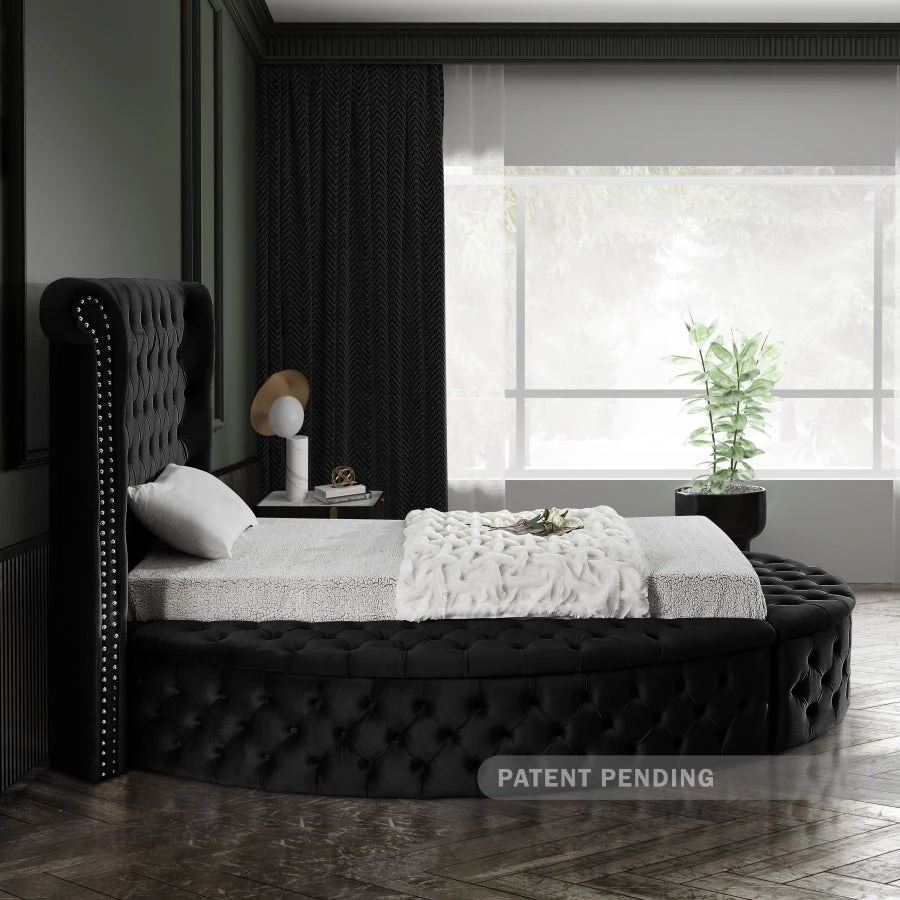 Meridian Furniture Luxus Round Velvet Bed