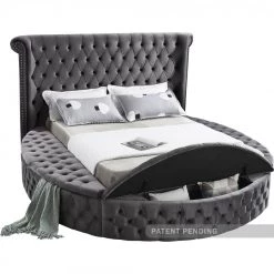 Meridian Furniture Luxus Round Velvet Bed