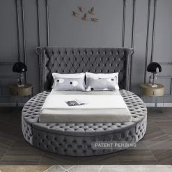Meridian Furniture Luxus Round Velvet Bed