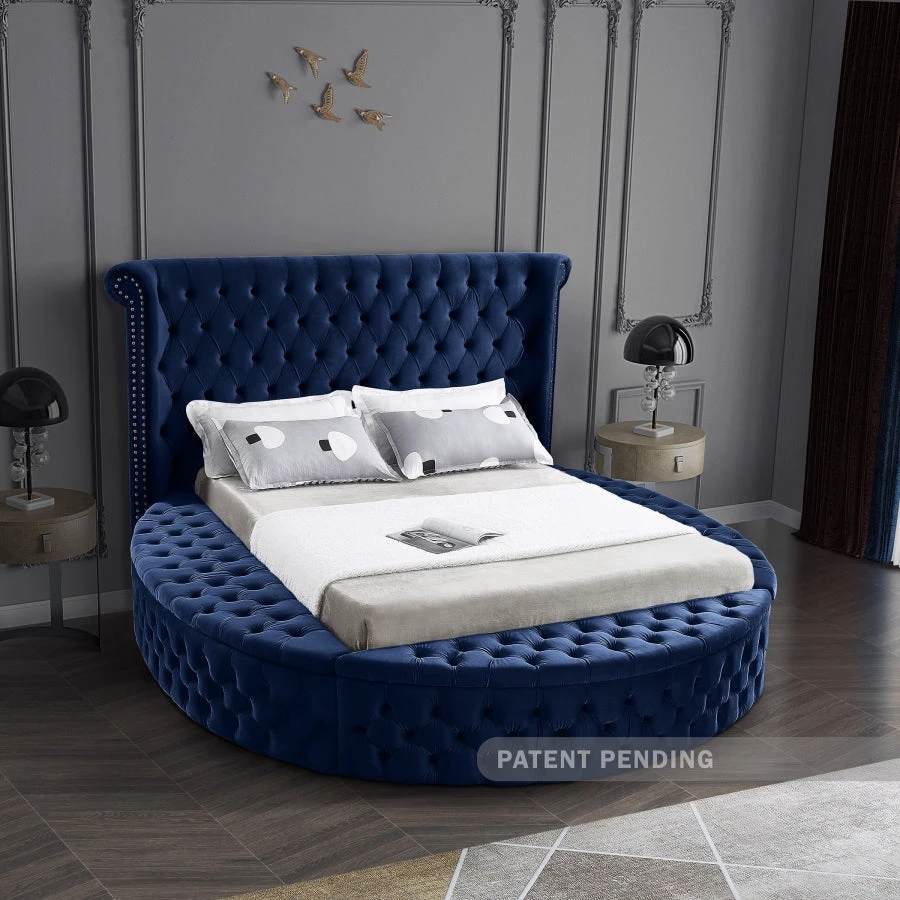 Meridian Furniture Luxus Round Velvet Bed