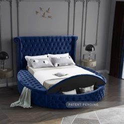 Meridian Furniture Luxus Round Velvet Bed