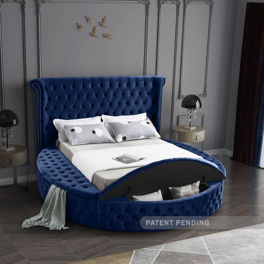 Meridian Furniture Luxus Round Velvet Bed