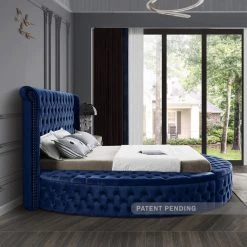 Meridian Furniture Luxus Round Velvet Bed