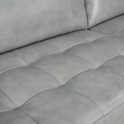 Living Room Moroni Frensen Grey Leather Sofa