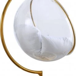 Meridian Furniture Living Room Luna Acrylic Swing Bubble Accent Chair