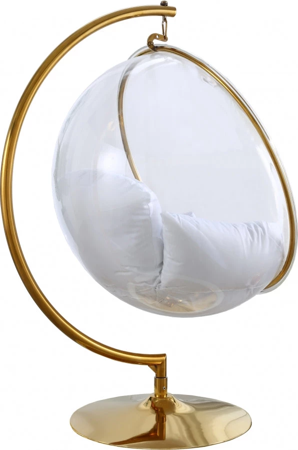 Meridian Furniture Living Room Luna Acrylic Swing Bubble Accent Chair