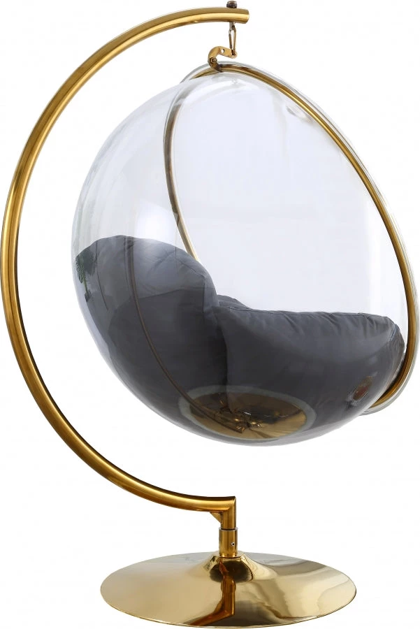 Meridian Furniture Living Room Luna Acrylic Swing Bubble Accent Chair