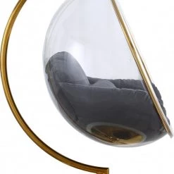 Meridian Furniture Living Room Luna Acrylic Swing Bubble Accent Chair