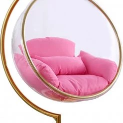 Meridian Furniture Living Room Luna Acrylic Swing Bubble Accent Chair