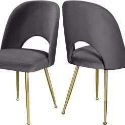 Meridian Furniture Logan Velvet Dining Chair Set Of 2