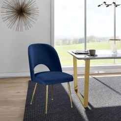 Meridian Furniture Logan Velvet Dining Chair Set Of 2