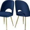 Meridian Furniture Logan Velvet Dining Chair Set Of 2