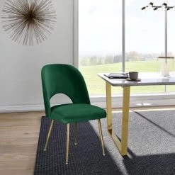 Meridian Furniture Logan Velvet Dining Chair Set Of 2