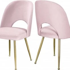 Meridian Furniture Logan Velvet Dining Chair Set Of 2