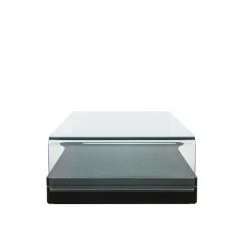 VIG Modrest Vitro Modern Glass And Oak Coffee Table Living Room