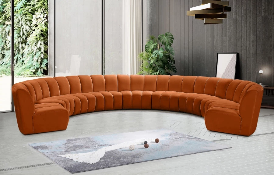 Meridian Furniture Living Room Infinity Modular 9 Piece Sectional