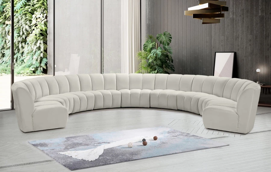 Meridian Furniture Living Room Infinity Modular 9 Piece Sectional