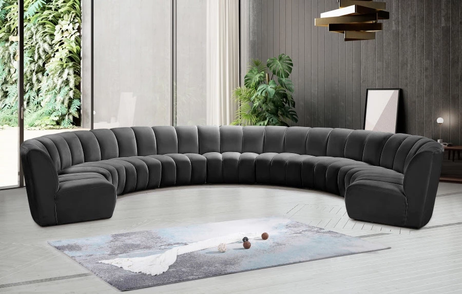 Meridian Furniture Living Room Infinity Modular 9 Piece Sectional