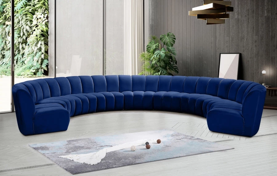 Meridian Furniture Living Room Infinity Modular 9 Piece Sectional
