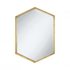 Coaster Hexagon Shaped Wall Mirror Gold Home Decor