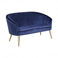 Coaster Bavery Accent Settee Blue Living Room