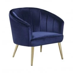 Coaster Bavery Sloped Arm Accent Chair Blue Living Room