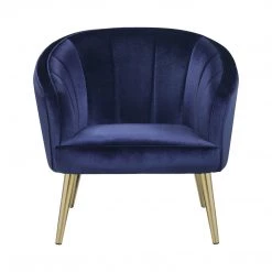 Coaster Bavery Sloped Arm Accent Chair Blue Living Room