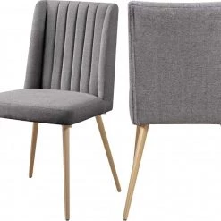 Meridian Furniture Eleanor Linen Dining Chair Set Of 2