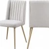Meridian Furniture Eleanor Linen Dining Chair Set Of 2