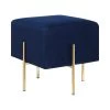 Coaster Jackie Square Velvet Ottoman Blue