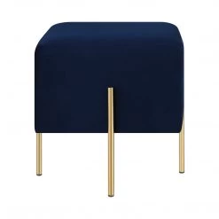 Coaster Jackie Square Velvet Ottoman Blue