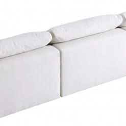 Meridian Furniture Serene 3 Piece Linen Deluxe Modular Overstuffed Armless Sofa