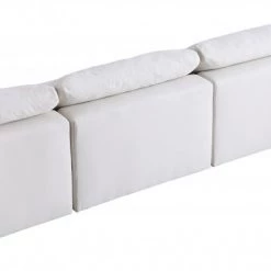 Meridian Furniture Serene 4 Piece Linen Deluxe Modular Overstuffed Armless Sofa Living Room