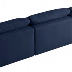 Meridian Furniture Serene 3 Piece Linen Deluxe Modular Overstuffed Armless Sofa