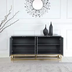 Best Master Furniture Living Room Isabel Lacquer Sideboard